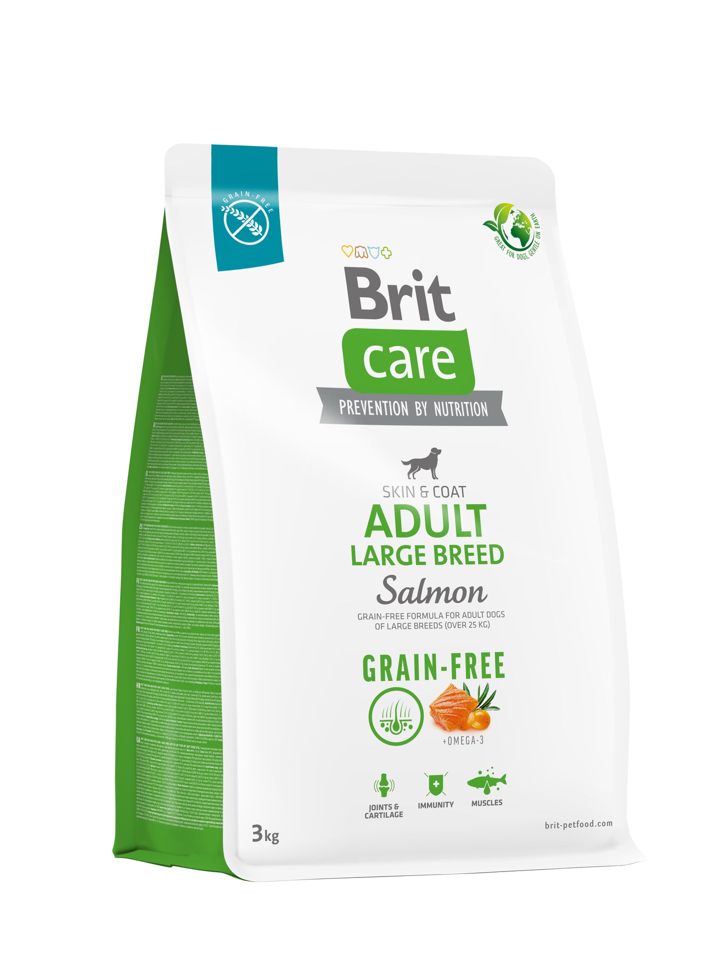 Brit Care Dog Grain-free Adult Large Breed - bezobilné granule s lososem pro psy velkých plemen