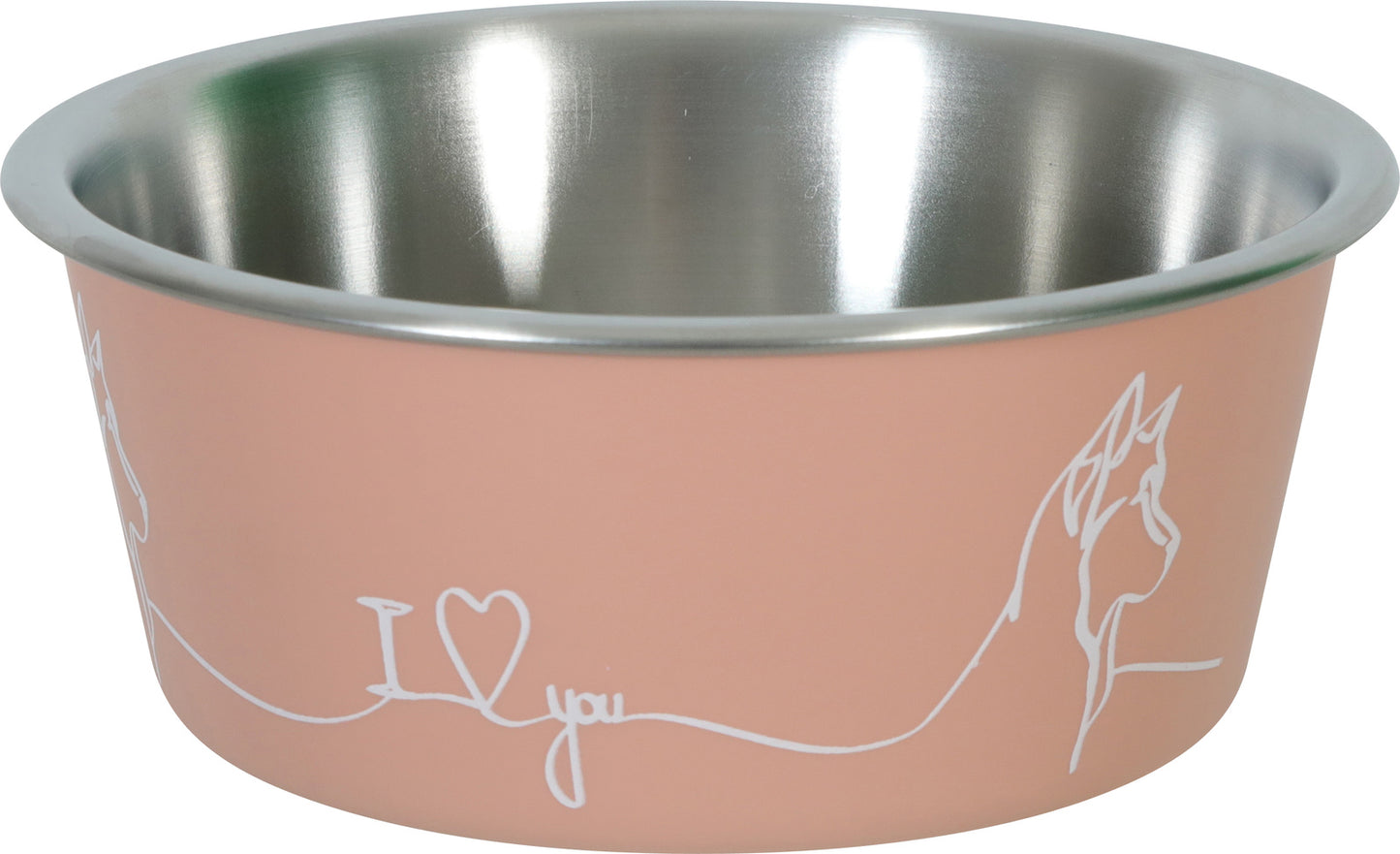Miska nerez pes LOVE DOG 1,7l růžová Zolux