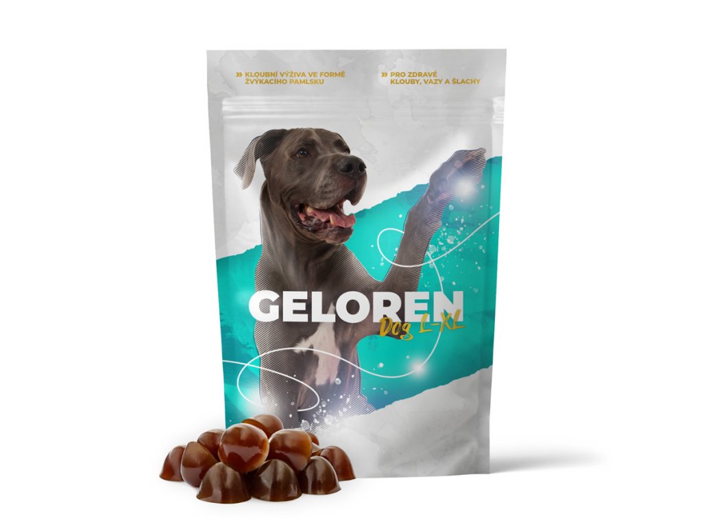Geloren Dog L-XL 420g - žvýkací kostky na regeneraci kloubů