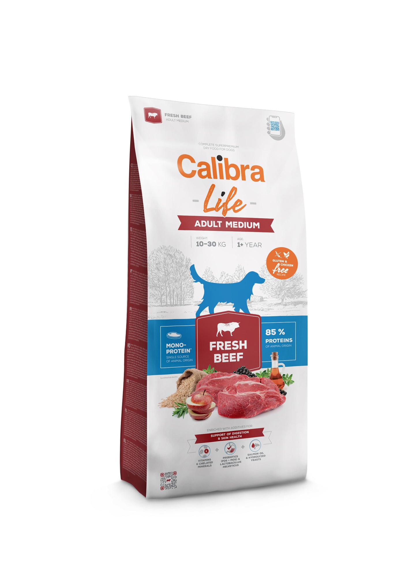 Calibra Dog Life Adult Medium Fresh Beef 12+2 kg ZDARMA