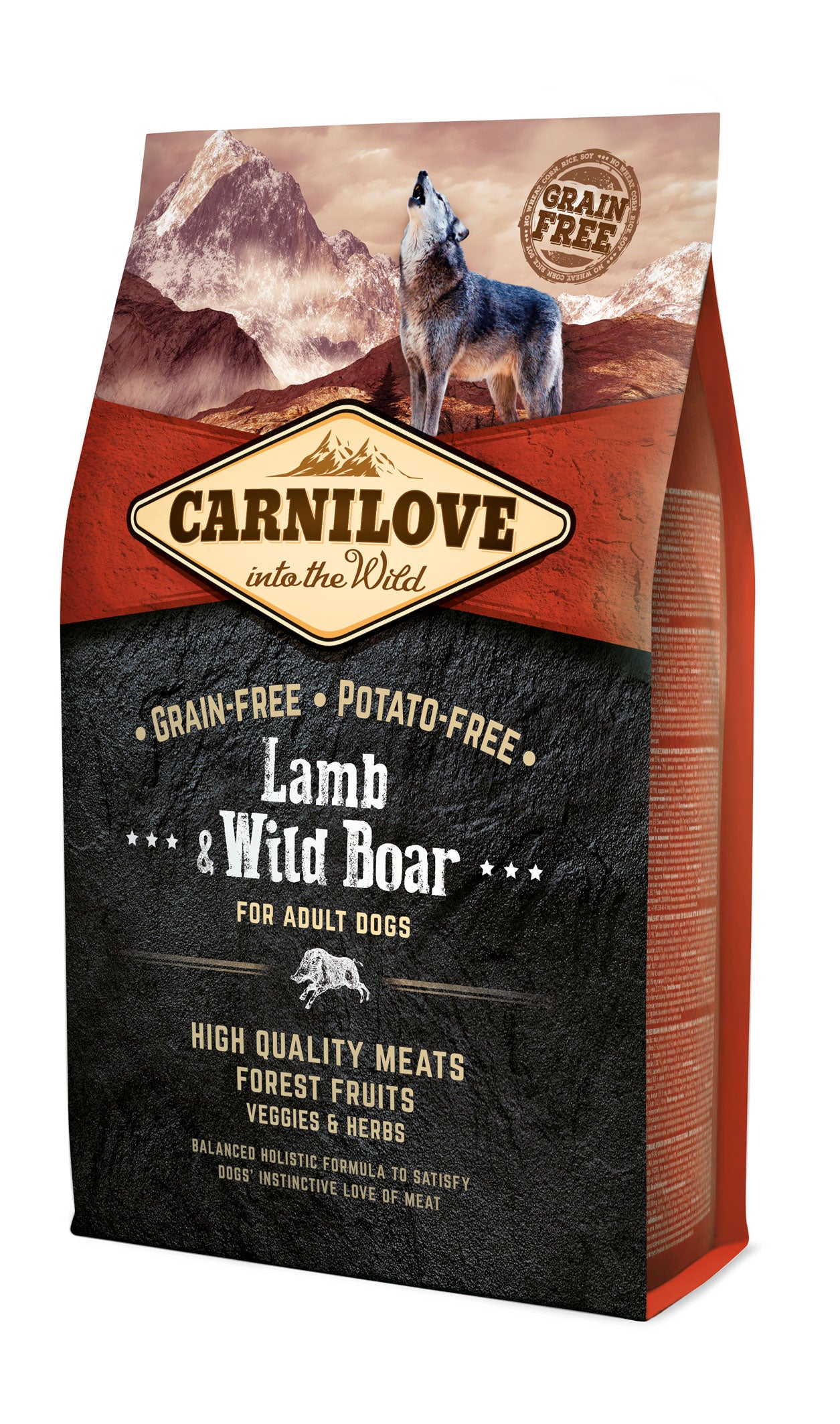 Carnilove Dog Lamb & Wild Boar for Adult 4kg - granule s jehněčím a divočákem  pro dospělé psy
