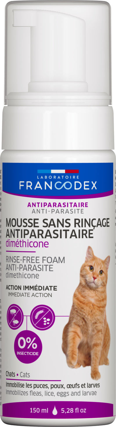 Francodex Bezoplachová pěna pro kočky 150ml - šetrné čištění bez vody